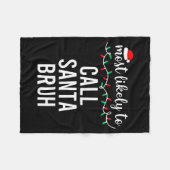 Most Likely To Christmas Shirt Matching Family Paj Fleece Deken (Voorkant (Horizontaal))