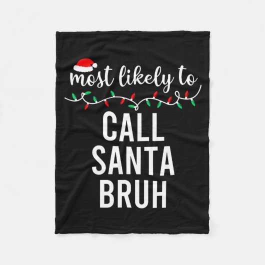 Most Likely To Christmas Shirt Matching Family Paj Fleece Deken (Voorkant)