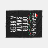 Most Likely To Christmas Shirt Matching Family Paj Fleece Deken (Voorkant (Horizontaal))