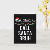 Most Likely To Christmas Shirt Matching Family Paj Kaart (Gele Bloem)