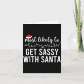 Most Likely To Christmas Shirt Matching Family Paj Kaart (Voorkant)