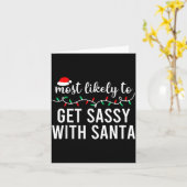 Most Likely To Christmas Shirt Matching Family Paj Kaart (Gele Bloem)