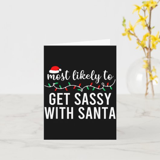 Most Likely To Christmas Shirt Matching Family Paj Kaart (Gele Bloem)