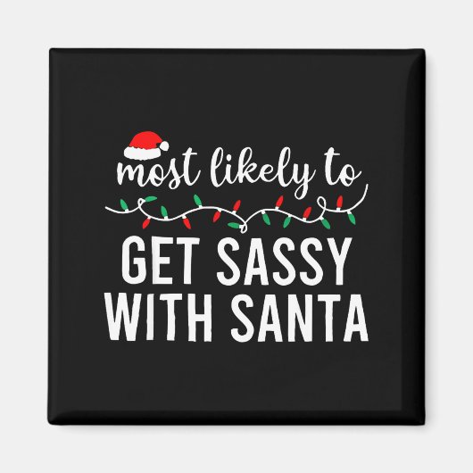 Most Likely To Christmas Shirt Matching Family Paj Magneet (Voorkant)