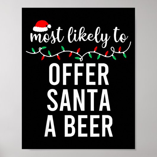 Most Likely To Christmas Shirt Matching Family Paj Poster (Voorkant)