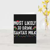 Most Likely To Christmas Xmas Pajamas Funny Matchi Kaart (Gele Bloem)