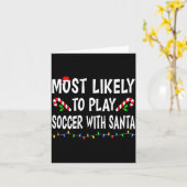 Most Likely To Christmas Xmas Pajamas Funny Matchi Kaart (Gele Bloem)