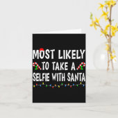 Most Likely To Christmas Xmas Pajamas Funny Matchi Kaart (Gele Bloem)