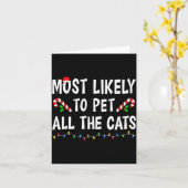 Most Likely To Christmas Xmas Pajamas Funny Matchi Kaart (Gele Bloem)