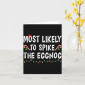 Most Likely To Christmas Xmas Pajamas Funny Matchi Kaart (Gele Bloem)