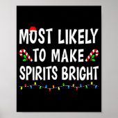 Most Likely To Christmas Xmas Pajamas Funny Matchi Poster (Voorkant)