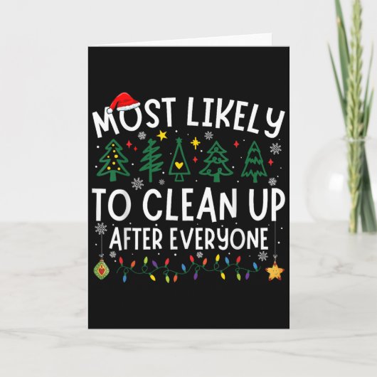 Most Likely To Clean Up After Everyone Matching Ch Kaart (Voorkant)