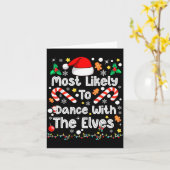 Most Likely To Dance With Elves Family Match Chris Kaart (Gele Bloem)