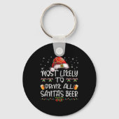 Most Likely To Drink All Santa’s Beer Drinking Chr Sleutelhanger (Voorkant)