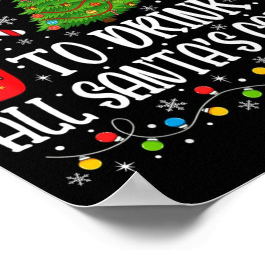 Most Likely To Drink All Santa's Coffee Christmas  Poster (Hoek)