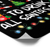 Most Likely To Drink All Santa's Coffee Christmas  Poster (Hoek)