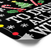 Most Likely To Drink All The Whiskey Funny Christm Poster (Hoek)