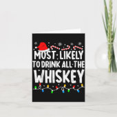 Most Likely To Drink All The Whiskey Matching Chri Kaart (Voorkant)