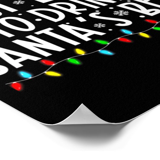 Most Likely To Drink Santas Beer Funny Drinking C Poster (Hoek)