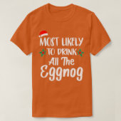 Most Likely To Drink The Eggnog Family Matching Ch T-shirt (Design voorkant)