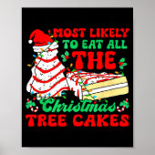Most Likely To Eat All The Christmas Tree Cakes - Poster (Voorkant)