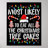 Most Likely To Eat All The Christmas Tree Cakes Xm Poster (Voorkant)