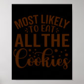 Most Likely To Eat All The Cookies  Poster (Voorkant)
