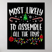 Most Likely To Emble All The Toys Funny Christmas  Poster (Voorkant)