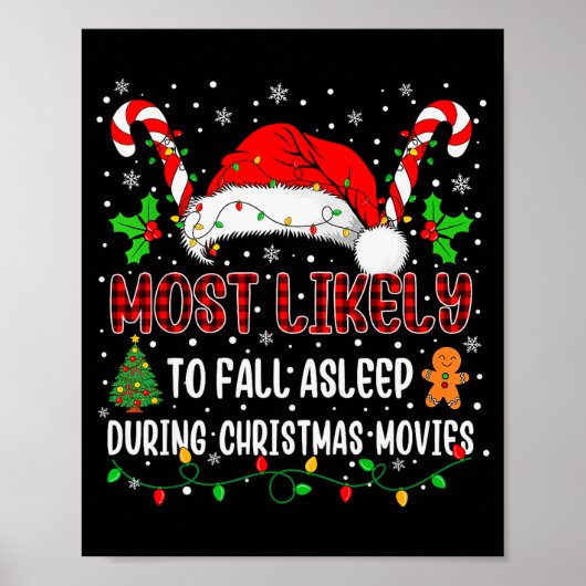 Most Likely To Fall Asleep During Christmas Movies Poster (Voorkant)