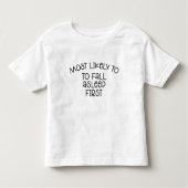 Most Likely To Fall Asleep First Kinder Shirts (Voorkant)