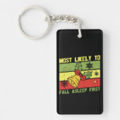 Most Likely To Fall Asleep First Sleutelhanger (Voorkant)