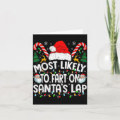 Most Likely To Fart On Santa’s Lap Family Matching Kaart (Voorkant)