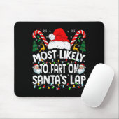 Most Likely To Fart On Santa’s Lap Family Matching Muismat (Met muis)