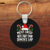 Most Likely To Fart On Santa’s Lap Family Matching Sleutelhanger (Voorkant)