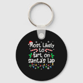 Most Likely To Fart On Santa's Lap C-hristmas Matc Sleutelhanger (Voorkant)