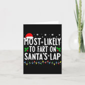 Most Likely To Fart On Santa's Lap Family Matching Kaart (Voorkant)