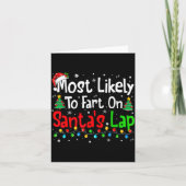 Most Likely To Fart On Santa's Lap Family Matching Kaart (Voorkant)