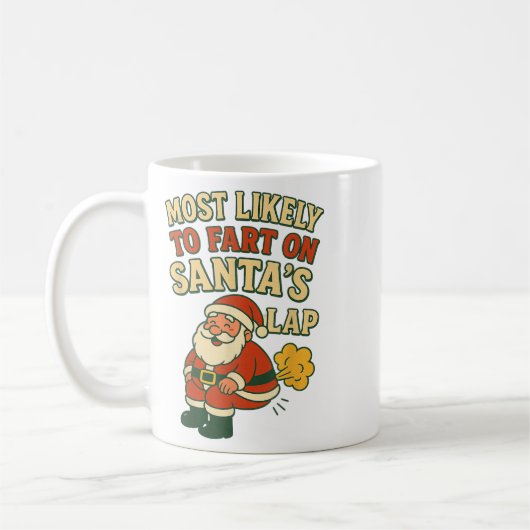 Most Likely To Fart On Santa's Lap Family Matching Koffiemok (Links)