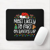 Most Likely To Fart On Santa's Lap Family Matching Muismat (Met muis)
