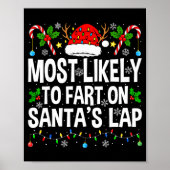 Most Likely To Fart On Santa's Lap Family Matching Poster (Voorkant)
