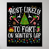 Most Likely To Fart On Santa's Lap Family Matching Poster (Voorkant)