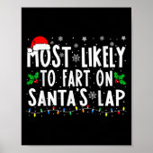 Most Likely To Fart On Santa's Lap Family Matching Poster (Voorkant)