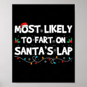 Most Likely To Fart On Santa's Lap Family Matching Poster (Voorkant)