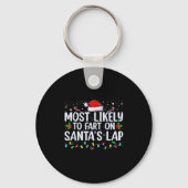 Most Likely To Fart On Santa's Lap Family Matching Sleutelhanger (Voorkant)