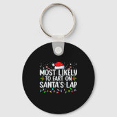 Most Likely To Fart On Santa's Lap Family Matching Sleutelhanger (Voorkant)