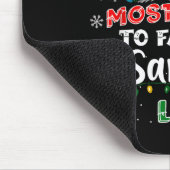 Most Likely To Fart On Santa's Lap Funny Hat Light Muismat (Hoek)