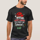 Most Likely To Fart On Santa's Lap Funny Hat Light T-shirt (Voorkant)