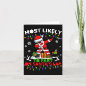 Most Likely To Fart On Santa's Lap Ugly Christmas  Kaart (Voorkant)