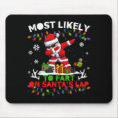 Most Likely To Fart On Santa's Lap Ugly Christmas Muismat (Voorkant)