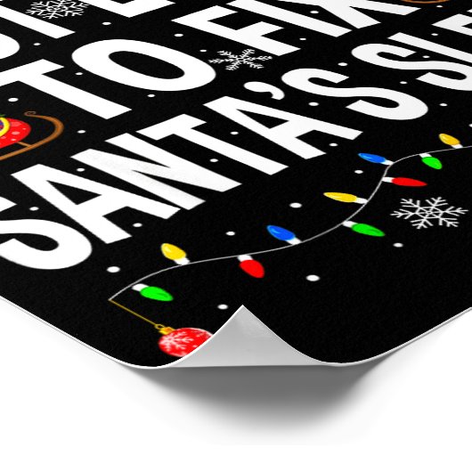 Most Likely To Fix Santa Sleigh Family Matching Ch Poster (Hoek)